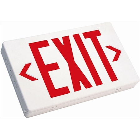 WESCO LED Exit Sign Red Letter - White Housing WE599659